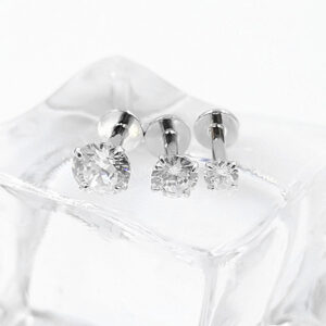 Khuyên đính đá dùng cho vị trí Tai, Môi size đá 5mm thân dài 8mm mã KTM-2401 2