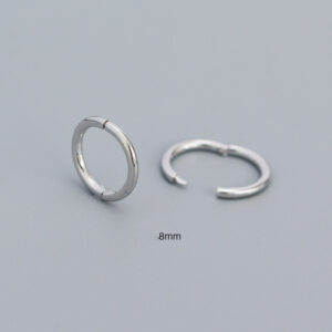Khuyên tai - Bông tai basic vòng trơn đính đá size 10mm mã KTMM-3338