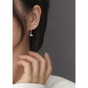 Khuyên tai - Bông tai thẳng bướm đính đá mã KT-3340