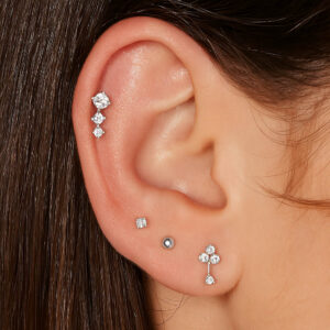 Khuyên tai - Bông tai thẳng chìa khóa đính đá mã KT-3506 1