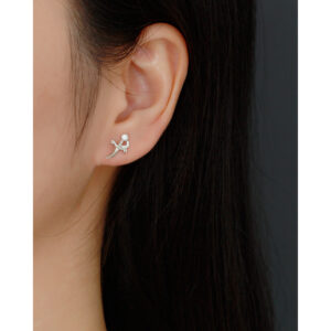 Khuyên tai - Bông tai thẳng dao găm đính đá mã KT-3306