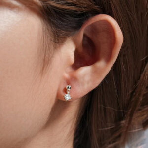 Khuyên tai - Bông tai thẳng đính đá kiểu mặt dây chuyền mã KT-3513