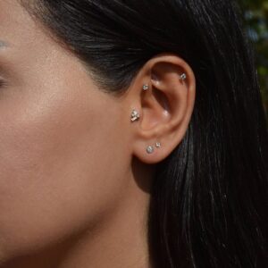 Khuyên tai - Bông tai thẳng đính đá tinh tế mã KT-3507 1