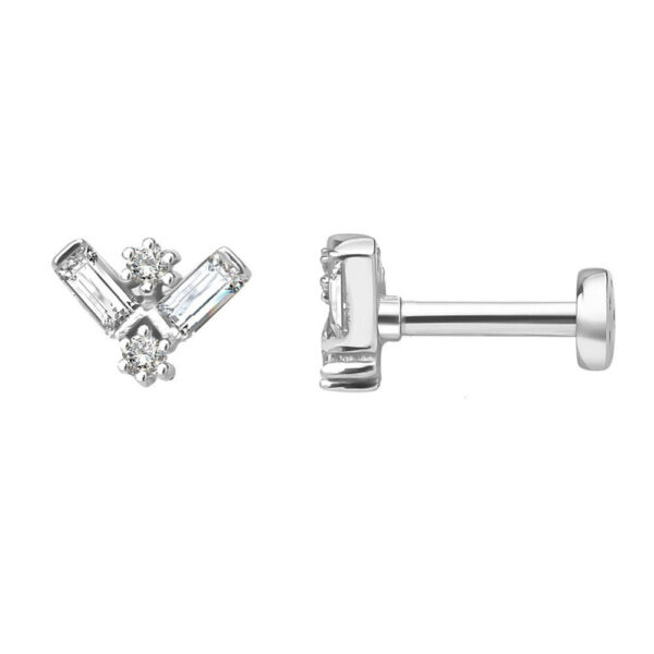 Khuyên tai - Bông tai thẳng đính đá tinh tế mã KT-3507