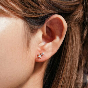 Khuyên tai - Bông tai thẳng hình sao đính đá mã KT-3503