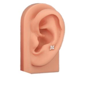 Khuyên tai - Bông tai thẳng hoa lấp lánh đính đá mã KT-3510