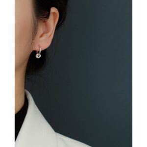 Khuyên tai - Bông tai vòng trơn kèm 3 vòng nhỏ đính đá mã KT-3331
